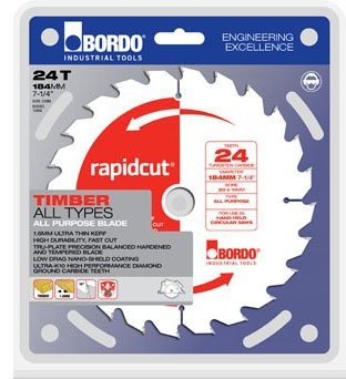 BORDO RAPIDCUT FINE CUT SAW 184MM (7.1/4'') 60T